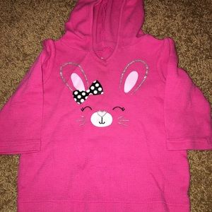 Pink Bunny Hoodie with Glitter Ears